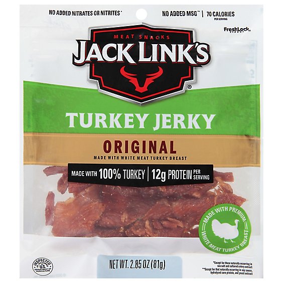 Jack Links Turkey Jerky Original - 2.85 Oz