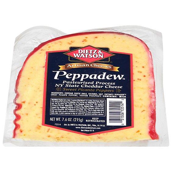 Dietz & Watson Peppadew Cheese Cheddar Sweet Picante Peppers - 7.6 Oz