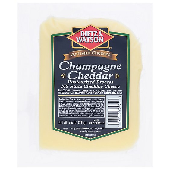 Dietz & Watson Cheese Champagne Cheddar - 7.6 Oz