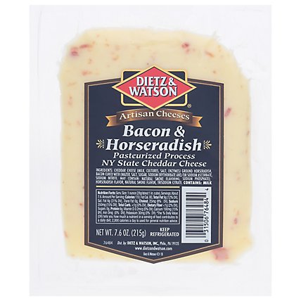 Dietz & Watson Bacon Horseradish Ny Cheddar - 7.6 Oz