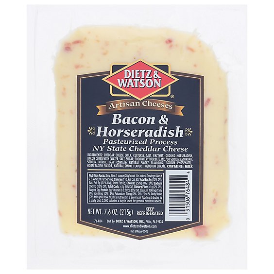 Dietz & Watson Bacon Horseradish Ny Cheddar - 7.6 Oz