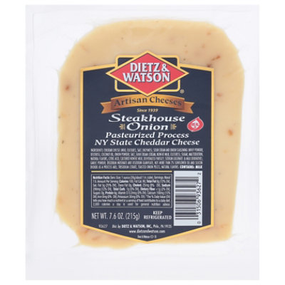 Dietz & Watson Artisan Cheese Cheddar Steakhouse Onion - 7.6 Oz