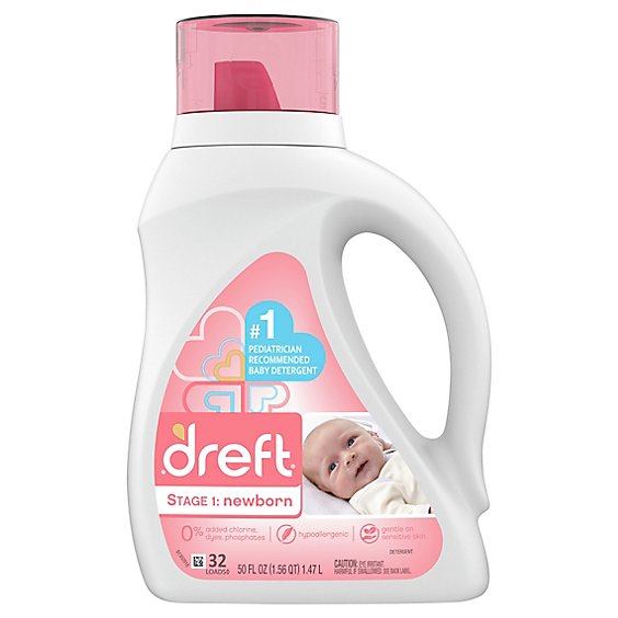 Dreft Laundry Detergent Liquid Stage 1 Newborn Baby - 50 Fl. Oz.