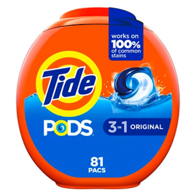 Tide PODS Detergent Pacs Original - 81 Count - Image 1