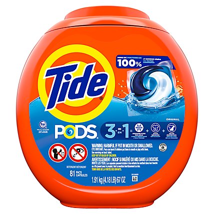 Tide PODS Detergent Pacs Original - 81 Count - Image 3