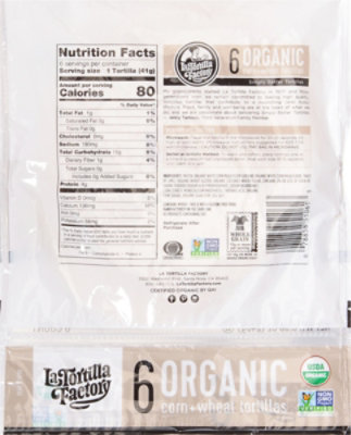 La Tortilla Factory Tortillas Organic Corn White Bag 10 Count - 8.68 Oz - Image 6