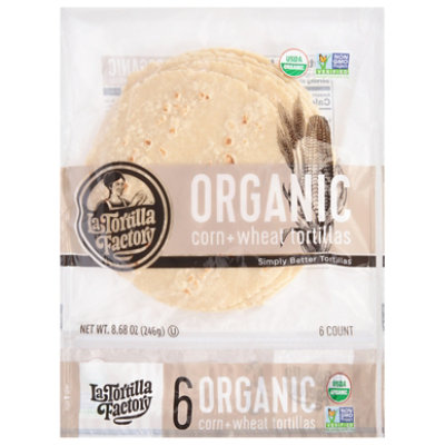 La Tortilla Factory Tortillas Organic Corn White Bag 10 Count - 8.68 Oz - Image 1