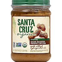 Santa Cruz Organic Peanut Butter Dark Roasted Crunchy - 16 Oz - Image 2