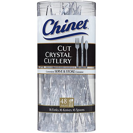 Chinet Cutlery Cut Crystal Carton - 48 Count - Image 2