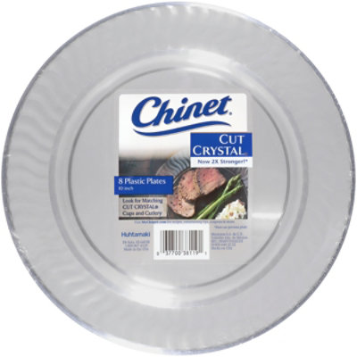 Chinet Crystal Plates, Dinner, 10 Inch - 20 plates