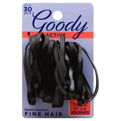 Goody Elastics Slideproof Latex Black 4mm - 30 Count