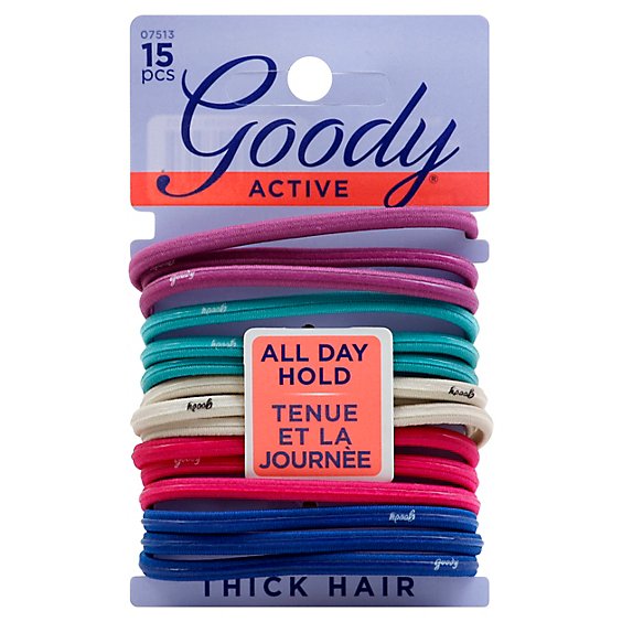 Goody Elastics Ouchless Thick 4mm Royal Jewel Tones - 15 Count