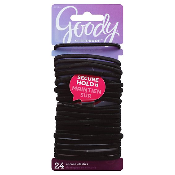Goody Elastics Ouchless Thick 4mm Black - 24 Count