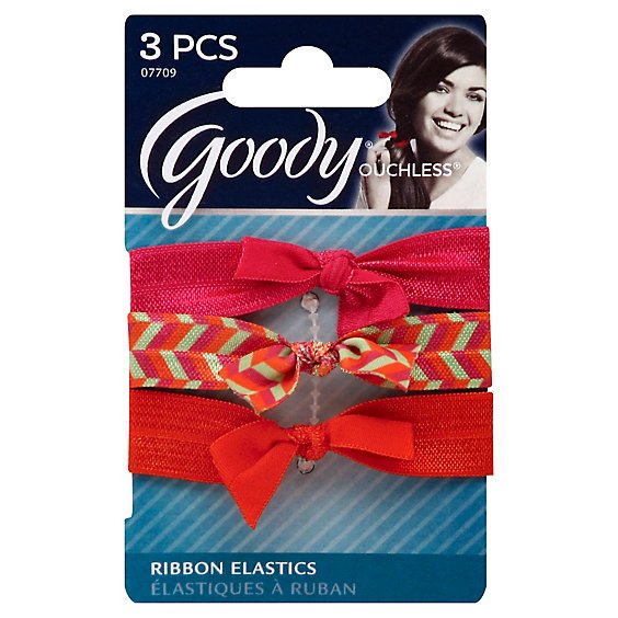 Goody Elastics Ouchless Ribbon Elastics Tieback Bow Citrus Brights - 3 Count