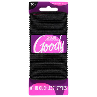 Goody Elastics Ouchless Thick 4mm Black - 30 Count - Image 1