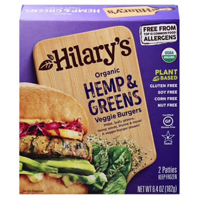 Hilarys Eat Well Hemp And Greens Burger - 6.4 Oz - Image 3