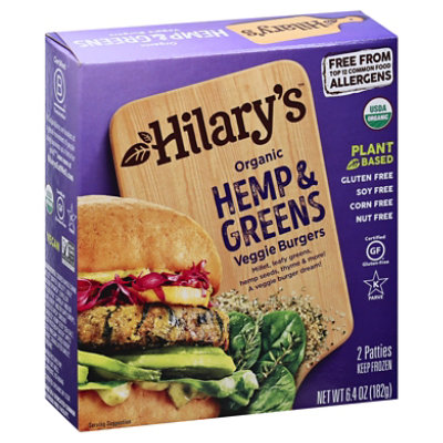 Hilarys Eat Well Hemp And Greens Burger - 6.4 Oz - Image 1
