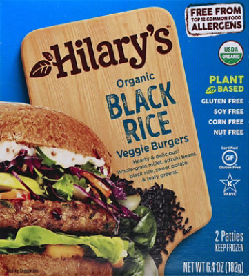 Hilarys Eat Well Black Rice Burger Patties - 6.4 Oz - Image 2