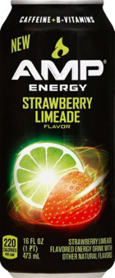 AMP Energy Drink Strawberry Limeade Flavor - 16 Fl. Oz. - Image 2
