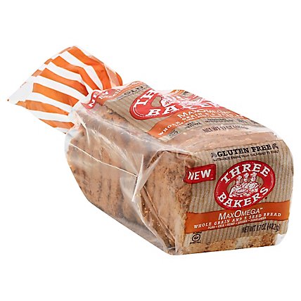 Three Bakers Max Omega Bread - 17 Oz - Image 1