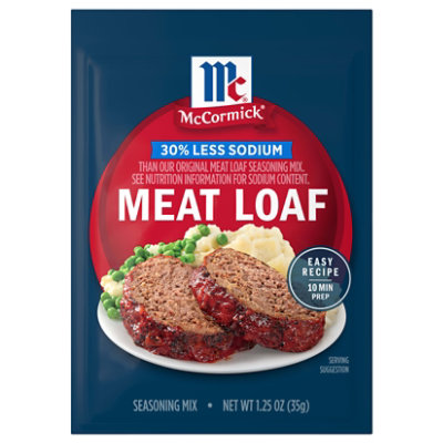 McCormick 30% Less Sodium Meat Loaf Seasoning Mix - 1.25 Oz