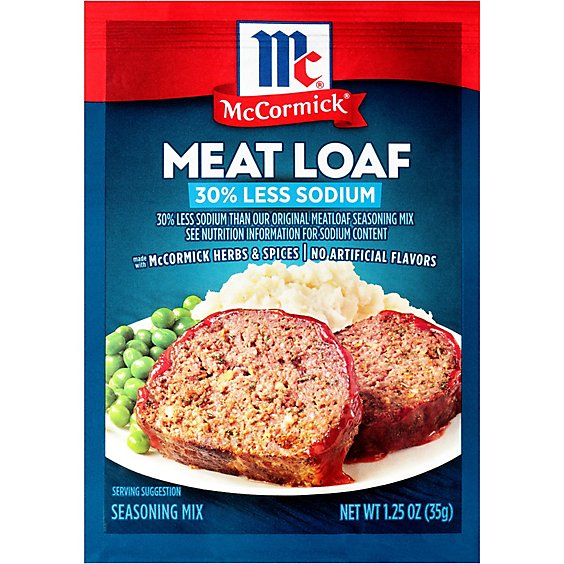 McCormick 30% Less Sodium Meat Loaf Seasoning Mix - 1.25 Oz