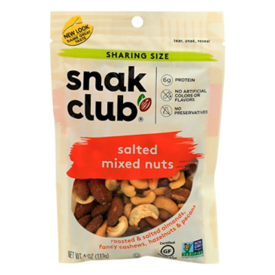 SnakClub Super Value Mixed Nuts Salted - 4 Oz