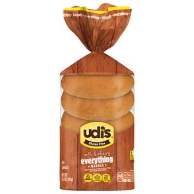 Udis Gluten Free Bagels Everything Inside - 14 Oz - Image 1