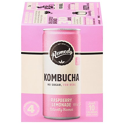 Remedy Raspberry Lemonade Kombucha - 4-11 Fl. Oz. - Image 2