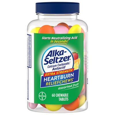 Alka-Seltzer Heartburn Relief Chewable Tablets Assorted Fruit Extra Strength - 60 Count - Image 3