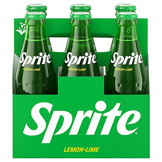 Sprite Soda Pop Lemon Lime Glass Bottles - 6-8 Fl. Oz.