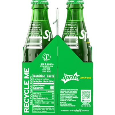 Sprite Soda Pop Lemon Lime Glass Bottles - 6-8 Fl. Oz. - Image 2