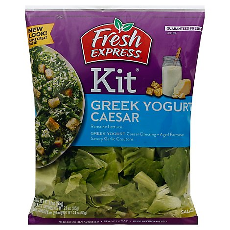 Fresh Express Salad Kit Caesar Greek - 7.55 Oz