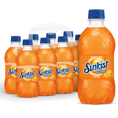 Sunkist Soda Orange In Bottles - 8-12 Fl. Oz.