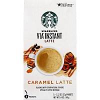 Starbucks VIA Instant Coffee Latte Caramel Packets - 5-1.12 Oz - Image 2