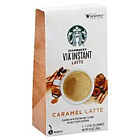 Starbucks VIA Instant Coffee Latte Caramel Packets - 5-1.12 Oz - Image 1