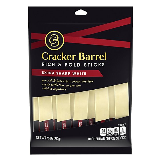 Cracker Barrel Cheese Snacks Extra Sharp White Cheddar - 6 Oz