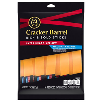 Cracker Barrel Cheese 2% Xtra Sharp Cheddar Snacks - 6 Oz