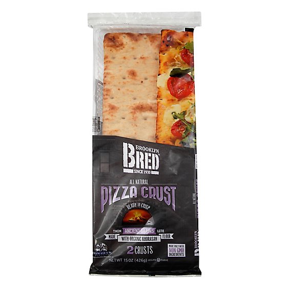 Brooklyn Bred Pizza Crust Thin Ancient Grains Lite 2 Count - 15 Oz