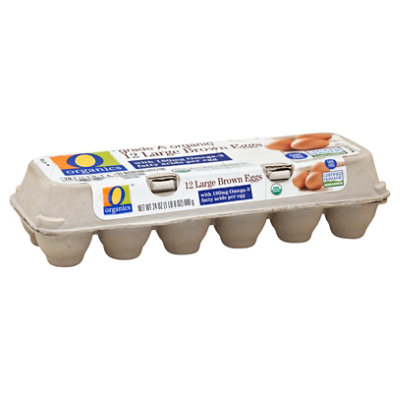 O Organics Eggs Grade A Omega 3 Large - 12 Count