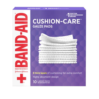 BAND-AID Gauze Pads Large - 10 Count - Image 1