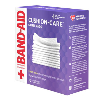 BAND-AID Gauze Pads Large - 10 Count - Image 4
