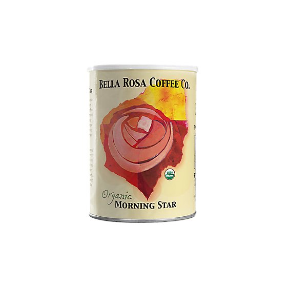 Bella Rosa Coffee Company Organic Whole Bean Medium Roast Morning Star - 10 Oz