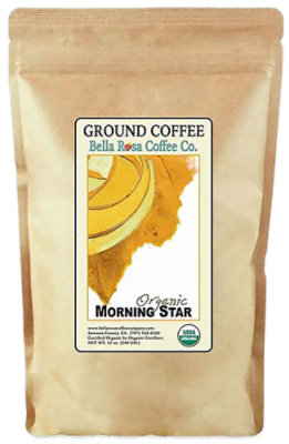 Bella Rosa Coffee Company Organic Ground Medium Roast Morning Star - 12 Oz