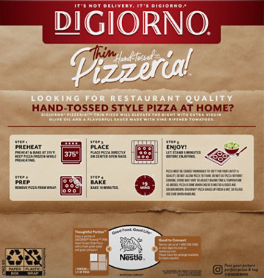 DIGIORNO Pizzeria! Pizza Thin Supreme Speciale Frozen - 18.8 Oz - Image 6