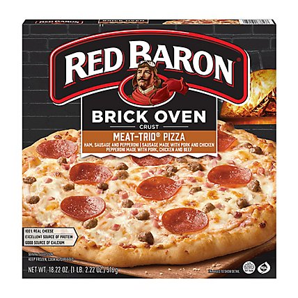 Red Baron Pizza Brick Oven Crust Meat Trio - 18.22 Oz - Image 2