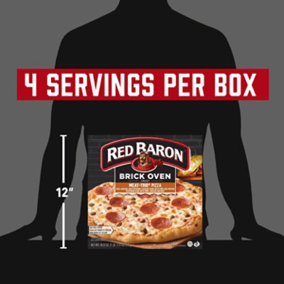 Red Baron Pizza Brick Oven Crust Meat Trio - 18.22 Oz - Image 4