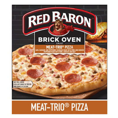 Red Baron Pizza Brick Oven Crust Meat Trio - 18.22 Oz