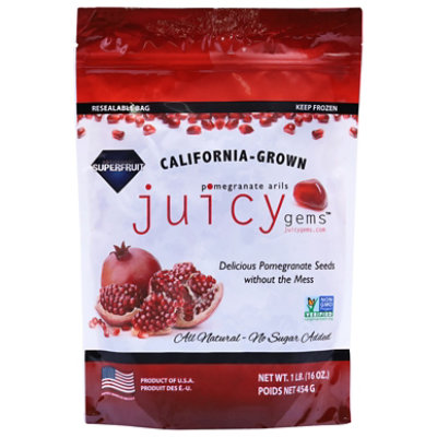 Juicy Gems Frozen Fruit All Natural Pomegranate Arils - 1 Lb
