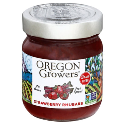 Oregon Growers Fruit Spread Strawberry Rhubarb - 12 Oz
